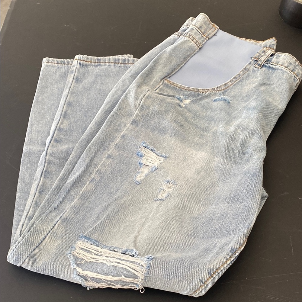 Light Blue Distressed Women's Jeans